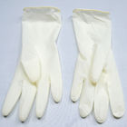 Белые устранимые перчатки экзамена латекса пудрят свободное для медицинского использования приглаживают